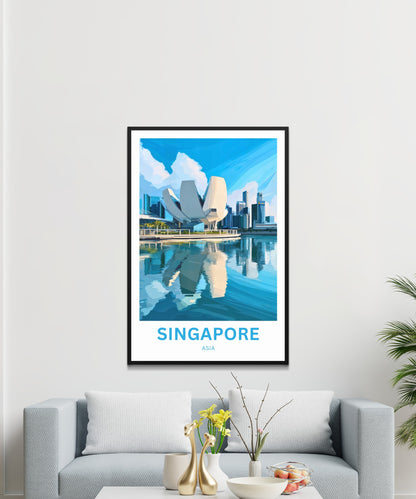 Singapore Travel Poster - Urban Symphony