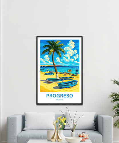 Progreso Travel Poster -  Mexico
