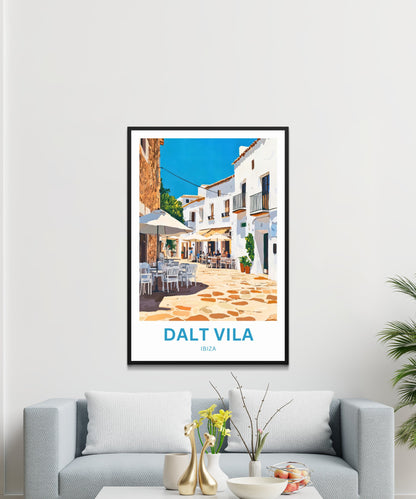 Dalt Vila Travel Poster - Charm Street of Ibiza