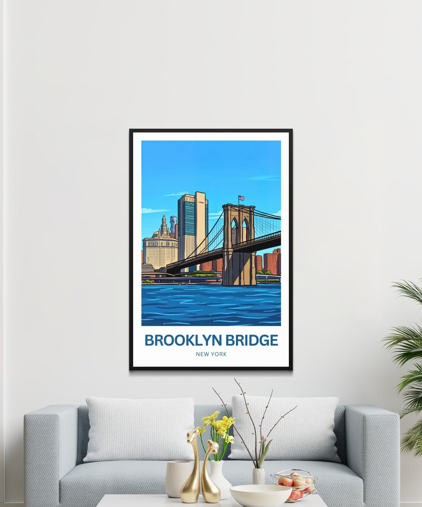 Brooklyn Bridge Travel Poster -  Metropolitan Icon