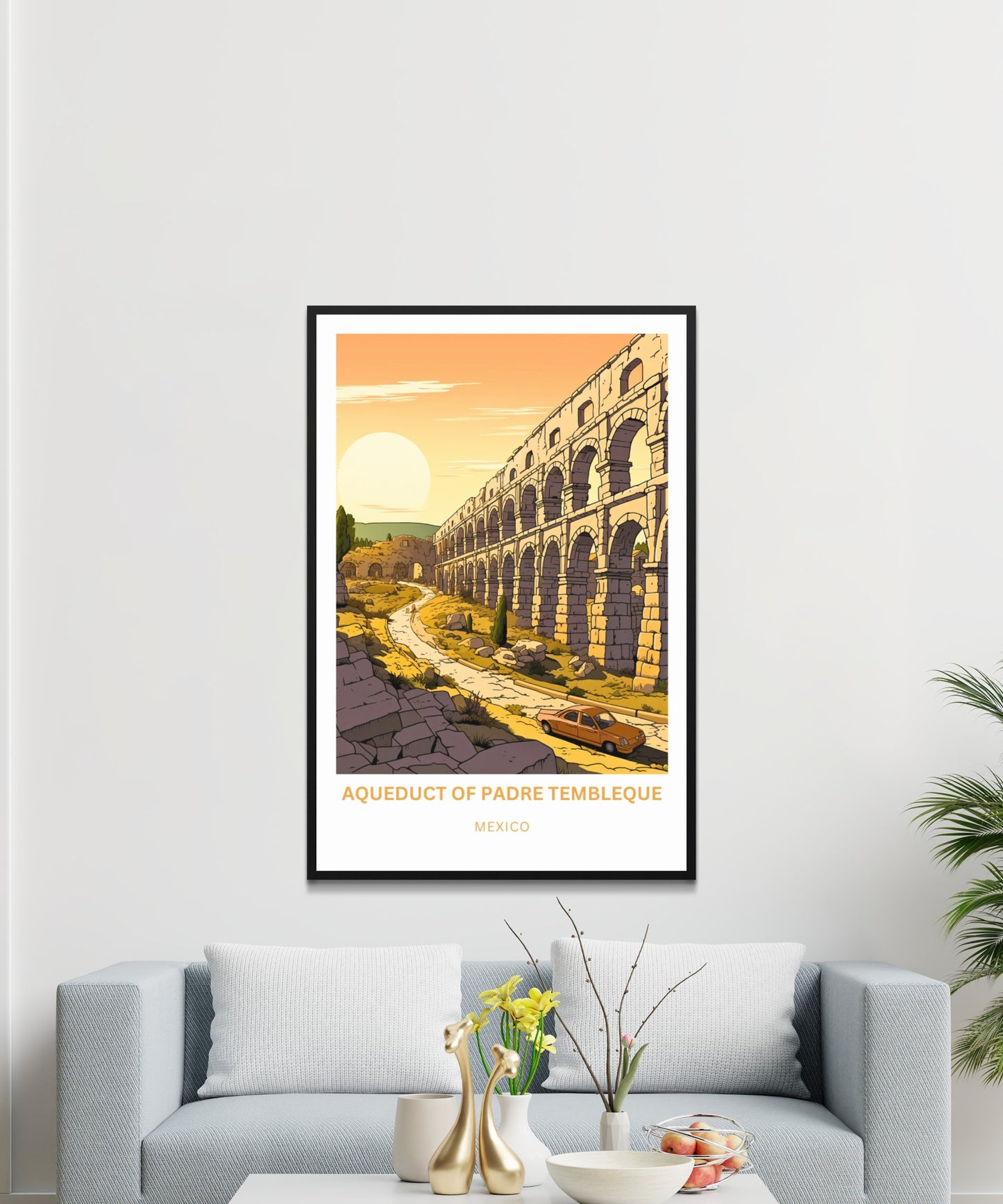 Aqueduct of Padre Tembleque Travel Poster - Scenic Monument