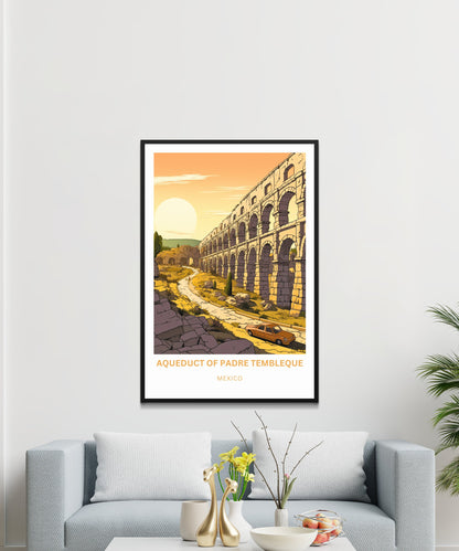 Aqueduct of Padre Tembleque Travel Poster - Scenic Monument
