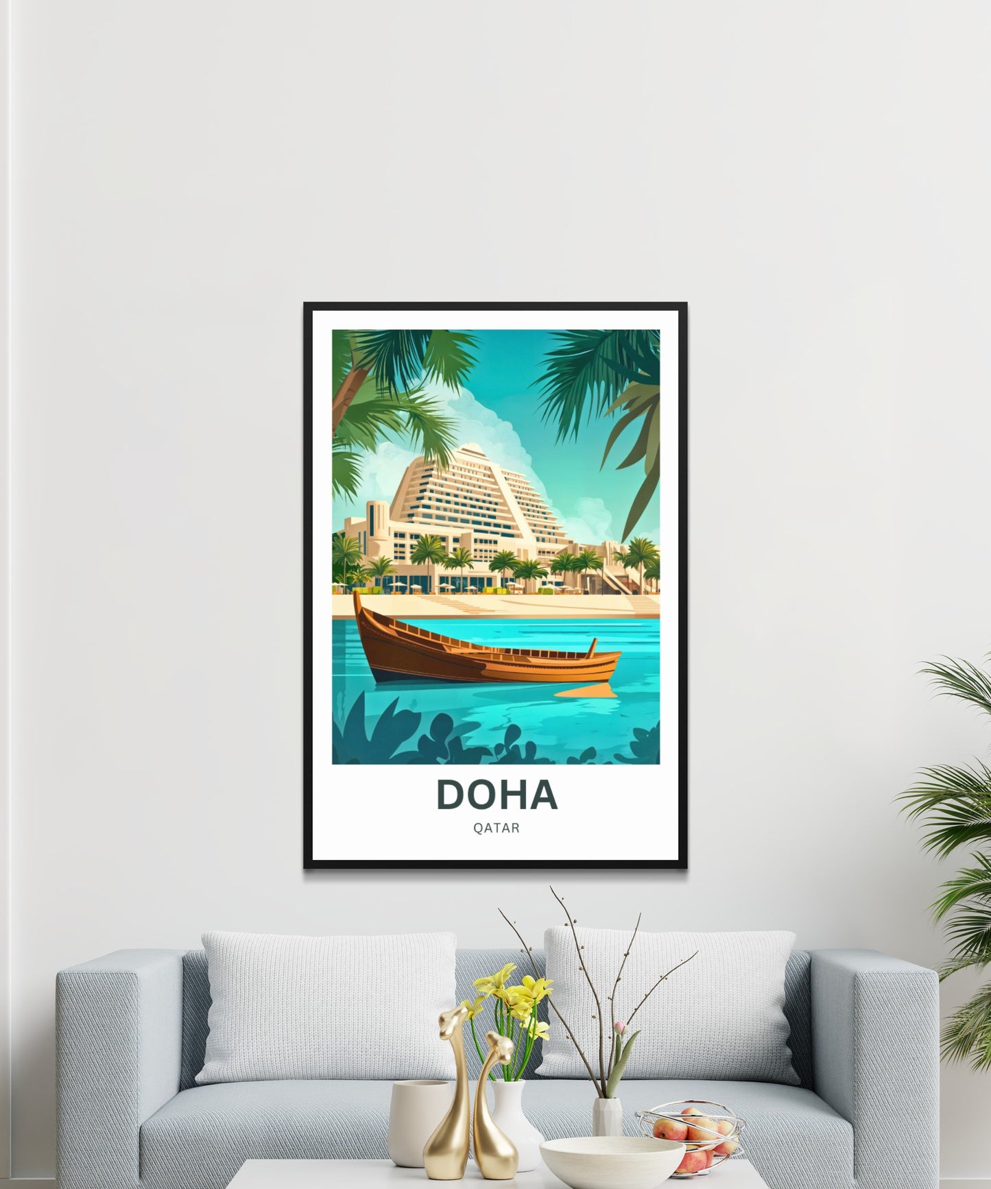 Doha Qatar Travel Poster