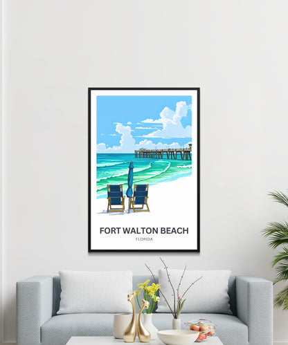 Fort Walton Beach Travel Poster - Beach Therapy