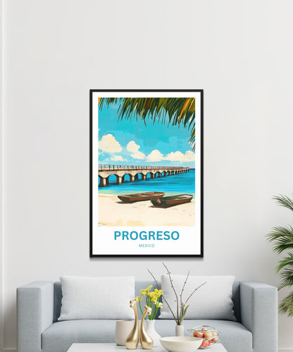 Progreso Travel Poster -  Longest Bridge