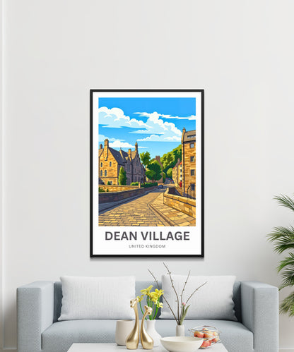Dean Village Travel Poster - Beautiful Atmosphere View