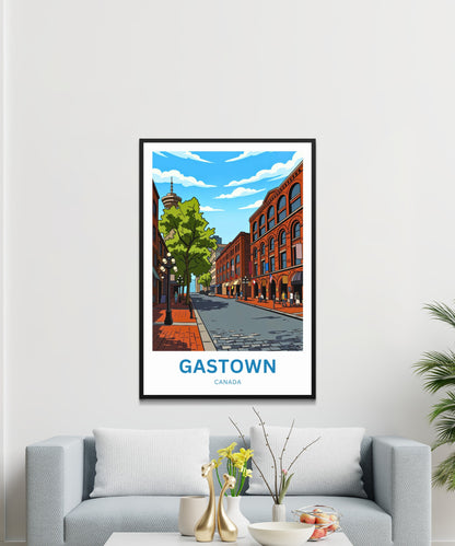 Gastown Travel Poster - Cobblestones Street