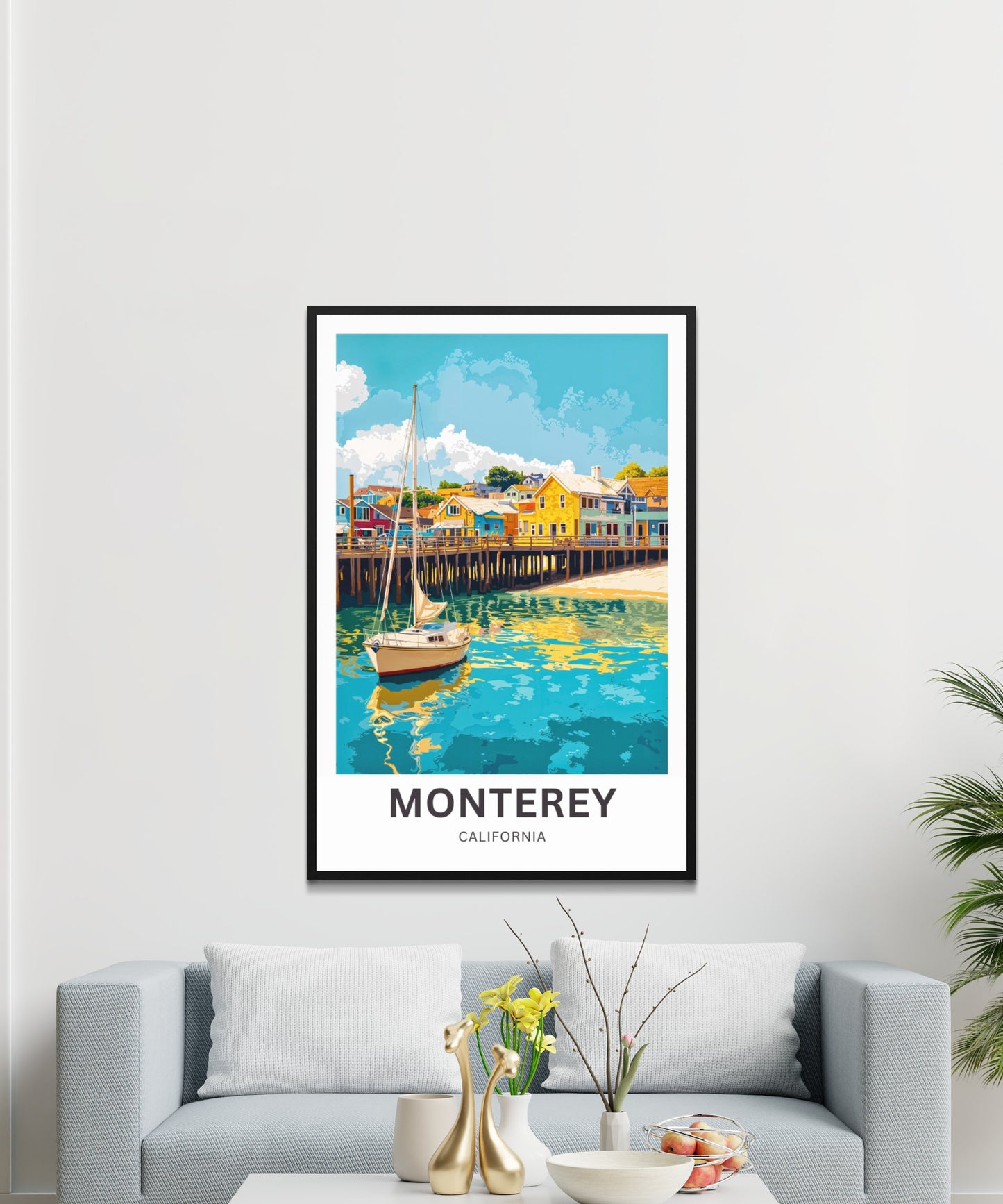 Monterey Travel Poster - Captivating View of California Coastal Living