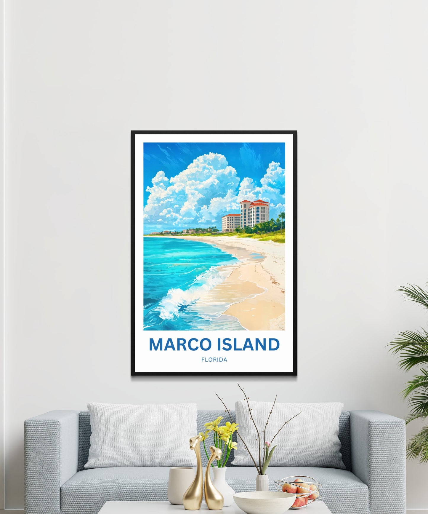Marco Island Travel Poster- Escape to Sun-Kissed Island Shores of Florida