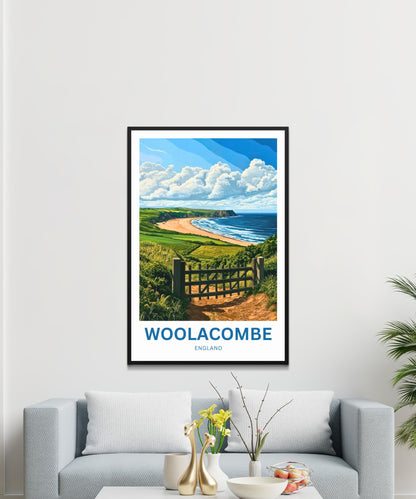 Woolacombe Travel Poster - Devon, England