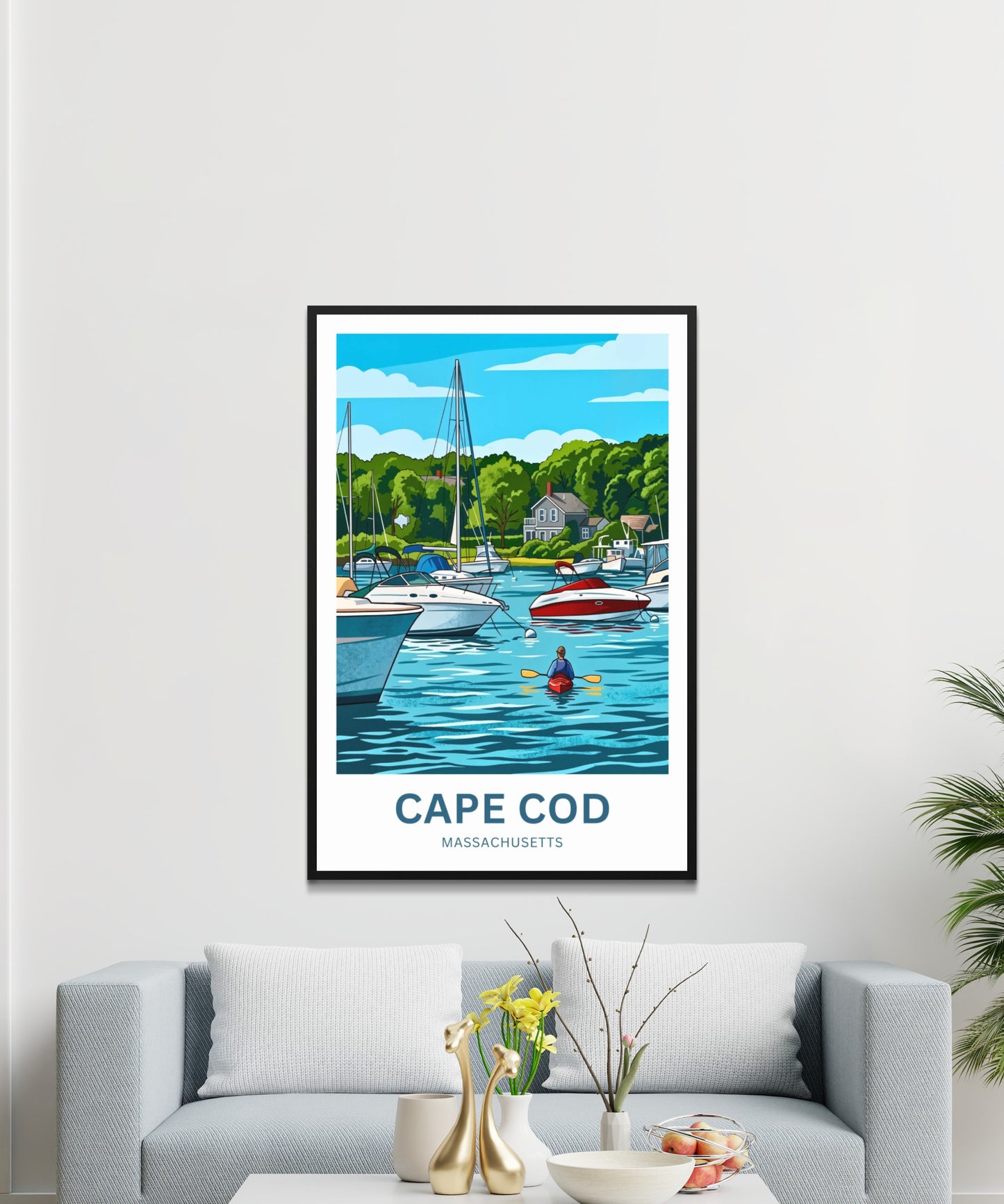 Cape Cod Travel Poster - Sails into Adventure