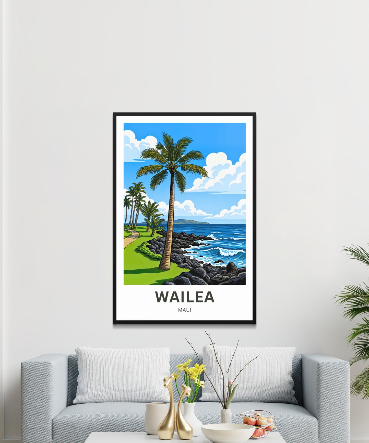 Wailea Travel Poster -  Blue Waters of Maui