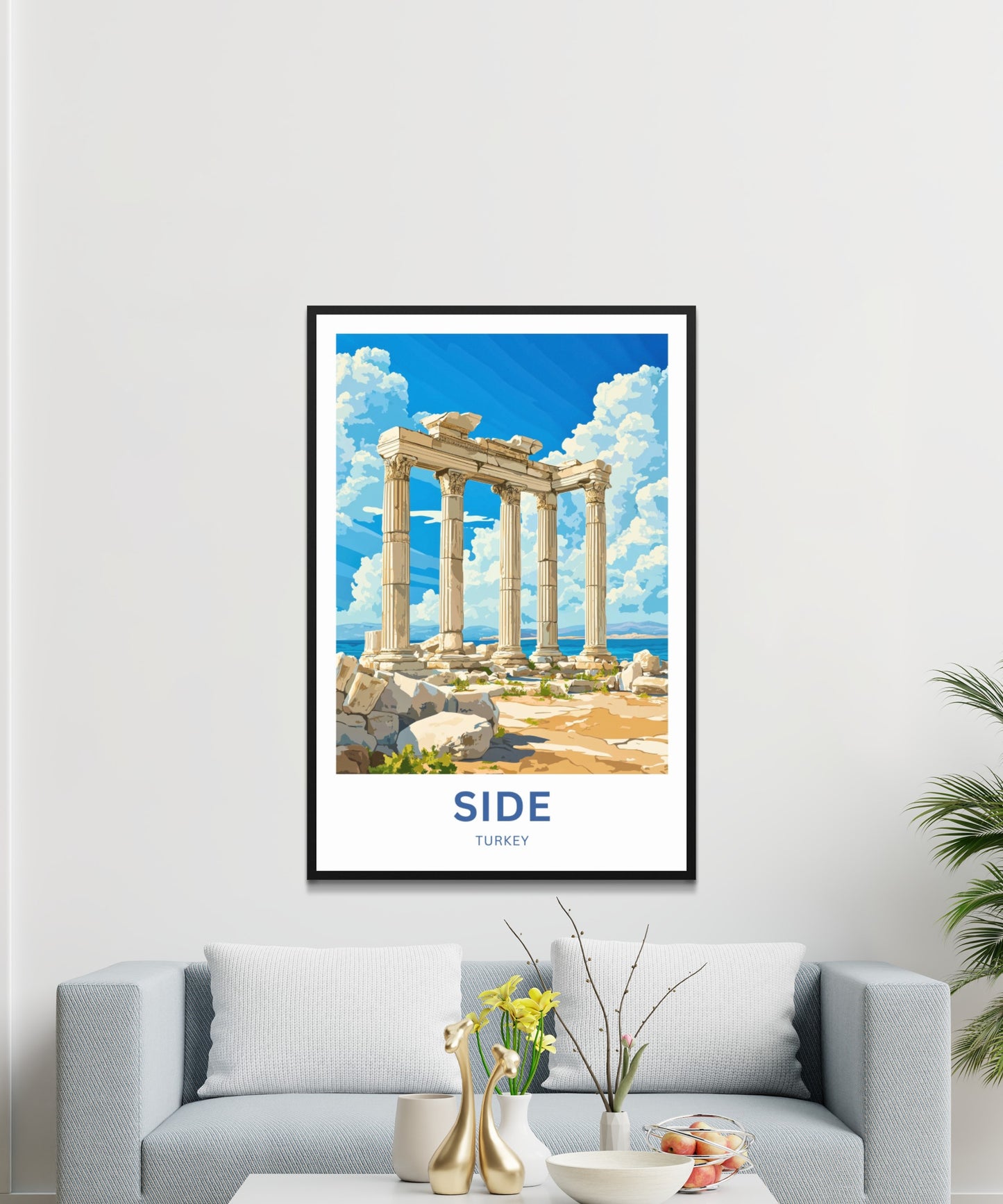 Side, Turkey Travel Poster - Apollo’s Temple