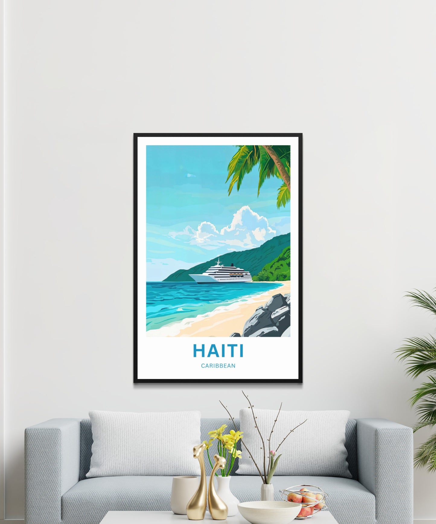 Haiti Travel Poster - Cruise to the Heart of Caribbean Beach