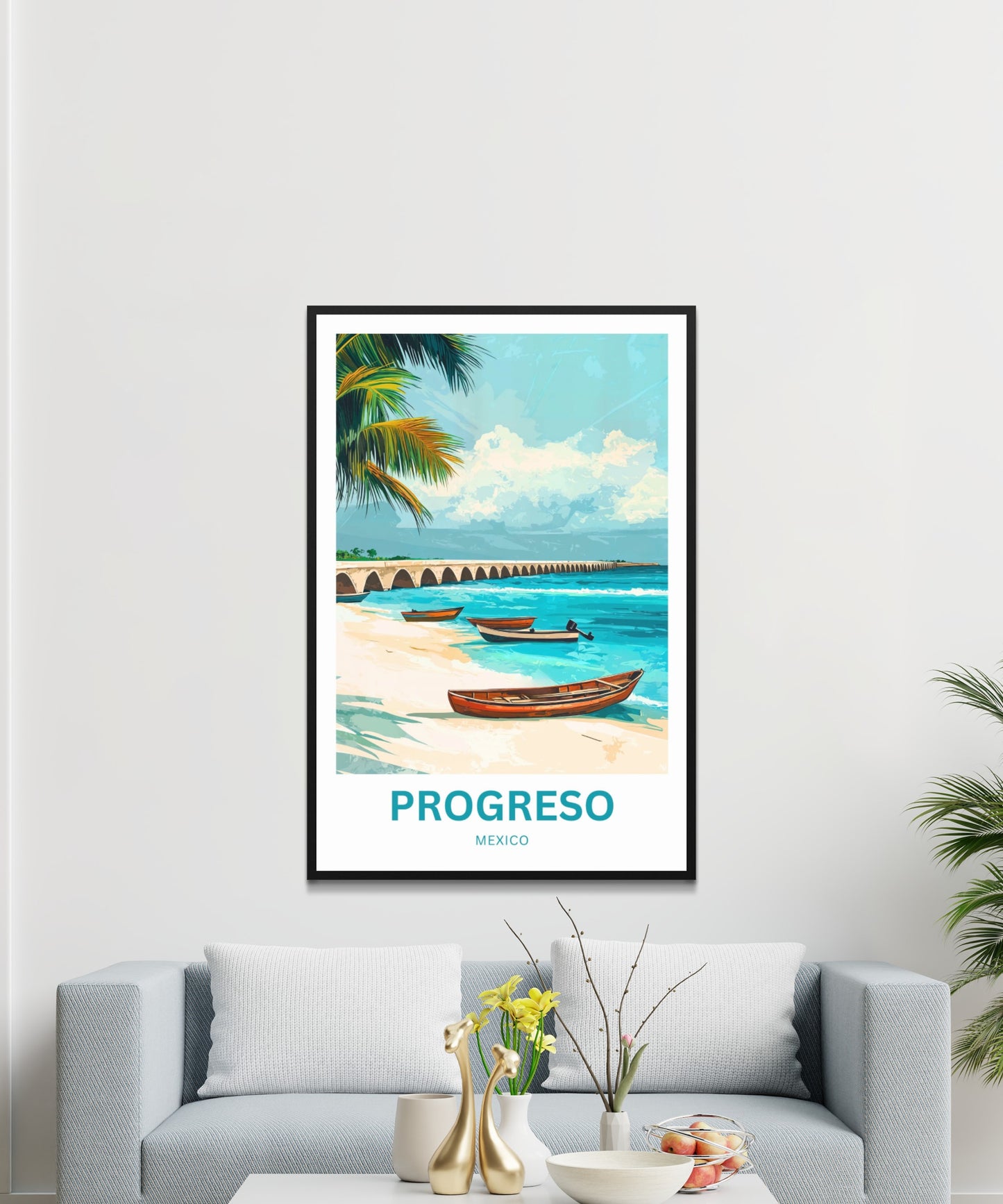 Progreso Travel Poster -  Sun & Sand in Mexico