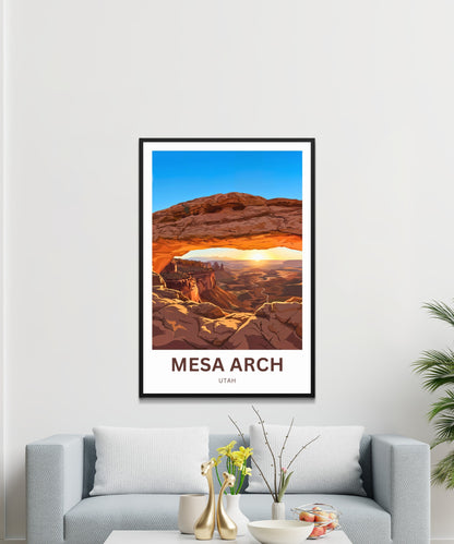 Mesa Arch Travel Poster -   Sun Rise, Utah