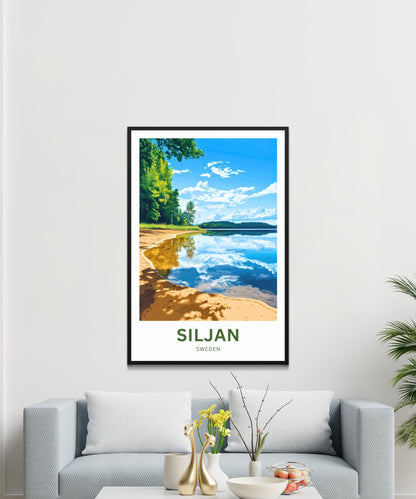 Lake Siljan Travel Poster - Sweden Nature's Nordic Jewel