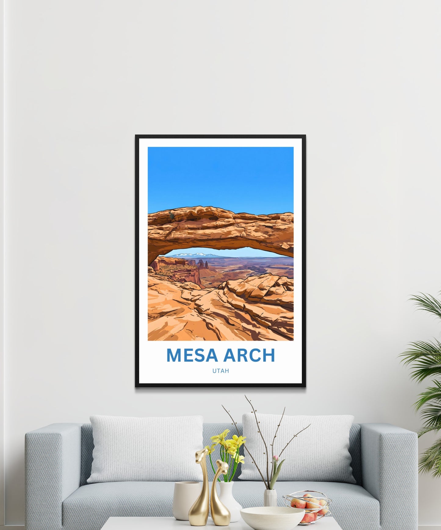 Mesa Arch Travel Poster -   Overlook View Of Canyonlands