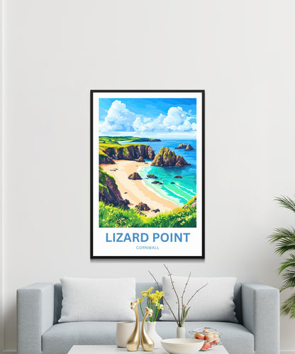 Lizard Point Travel Poster - Cornwall