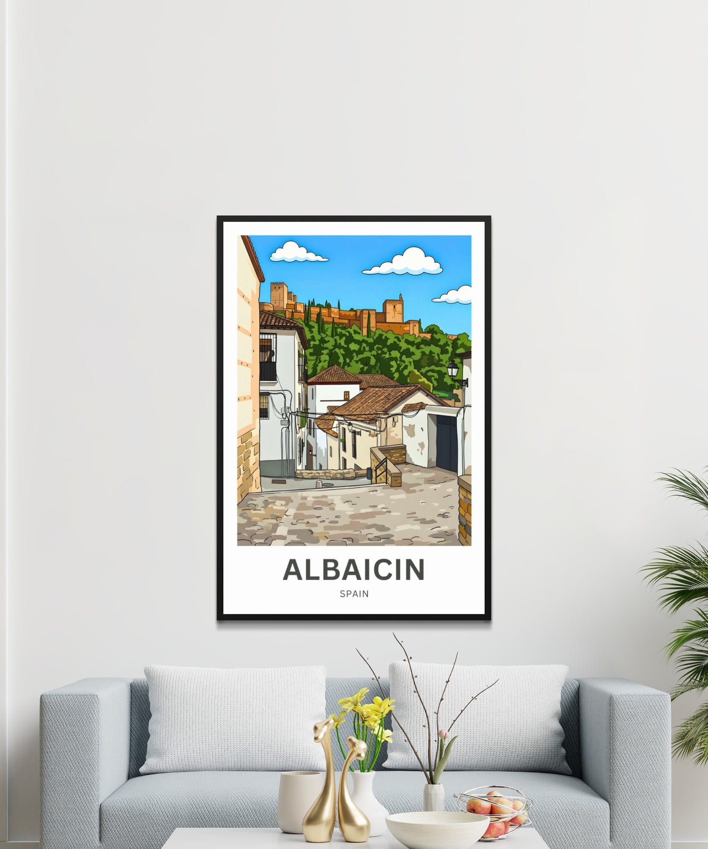 Albaicín Travel Poster - The sight of Alhambra
