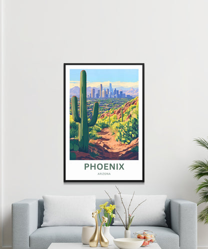 Phoenix Travel Poster - Arizona Desert Dreams