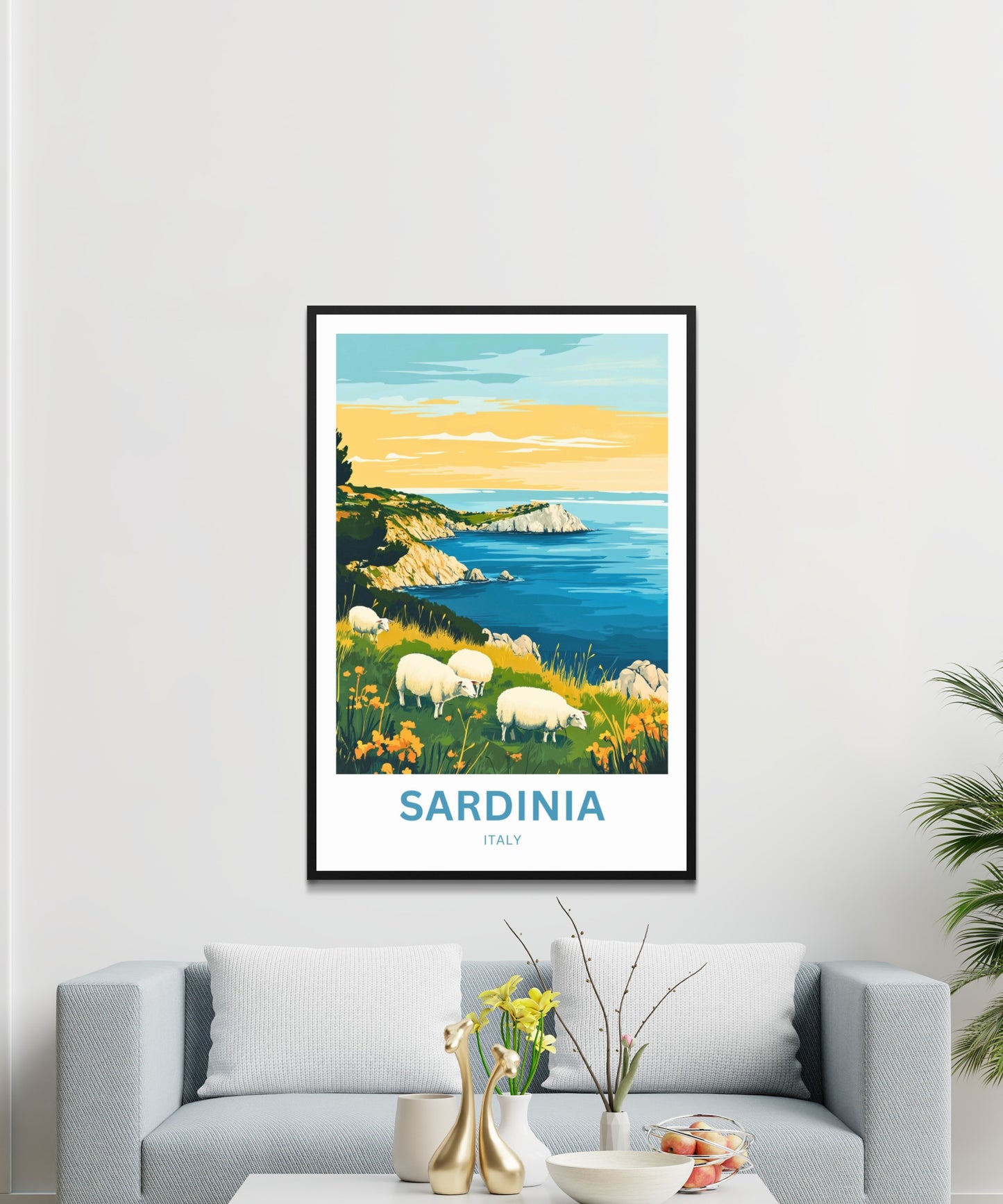 Sardinia Travel Poster - Pastoral Dreams of Sardinia