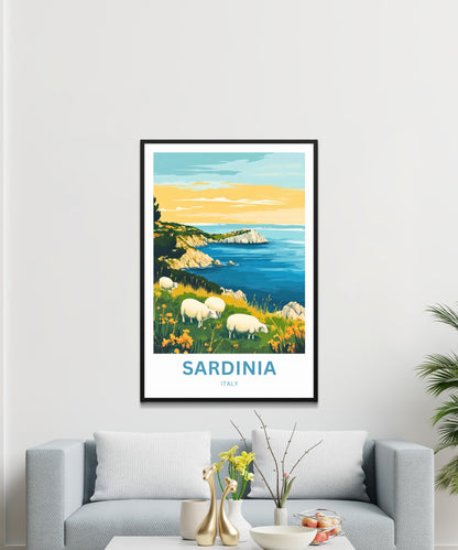 Sardinia Travel Poster - Pastoral Dreams of Sardinia
