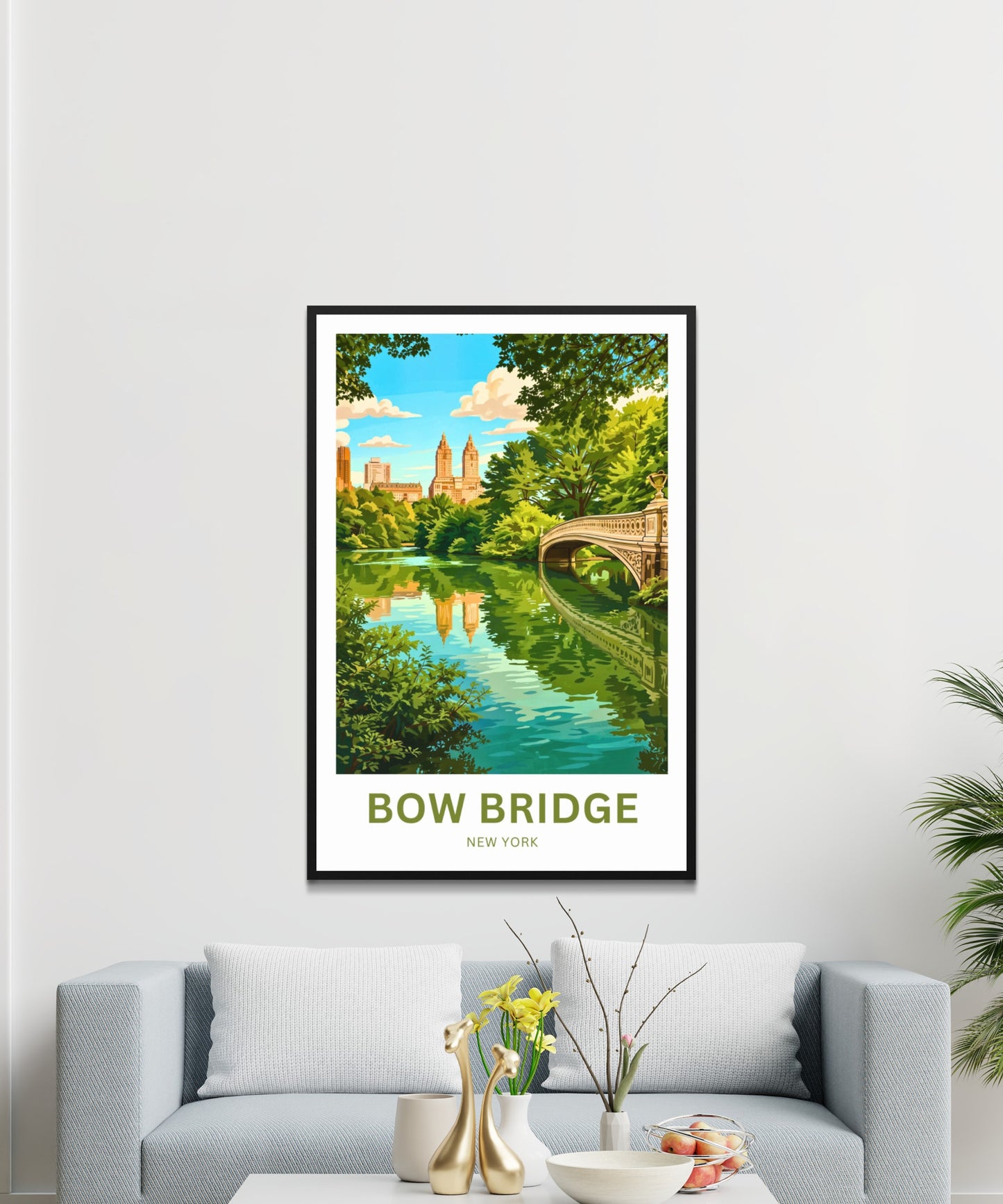 Bow Bridge  Travel Poster - Central Park Timeless Manhattan