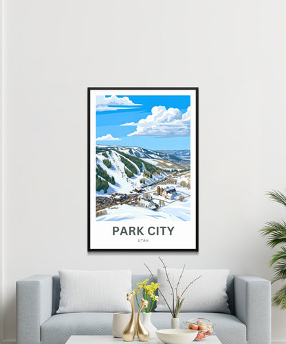 Park City Travel Poster - Winter Wonderland