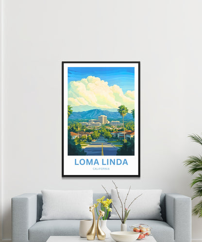 Loma Linda Travel Poster  - Palm City Views
