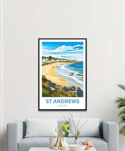 St. Andrews Travel Poster - Captivating Coastal Village