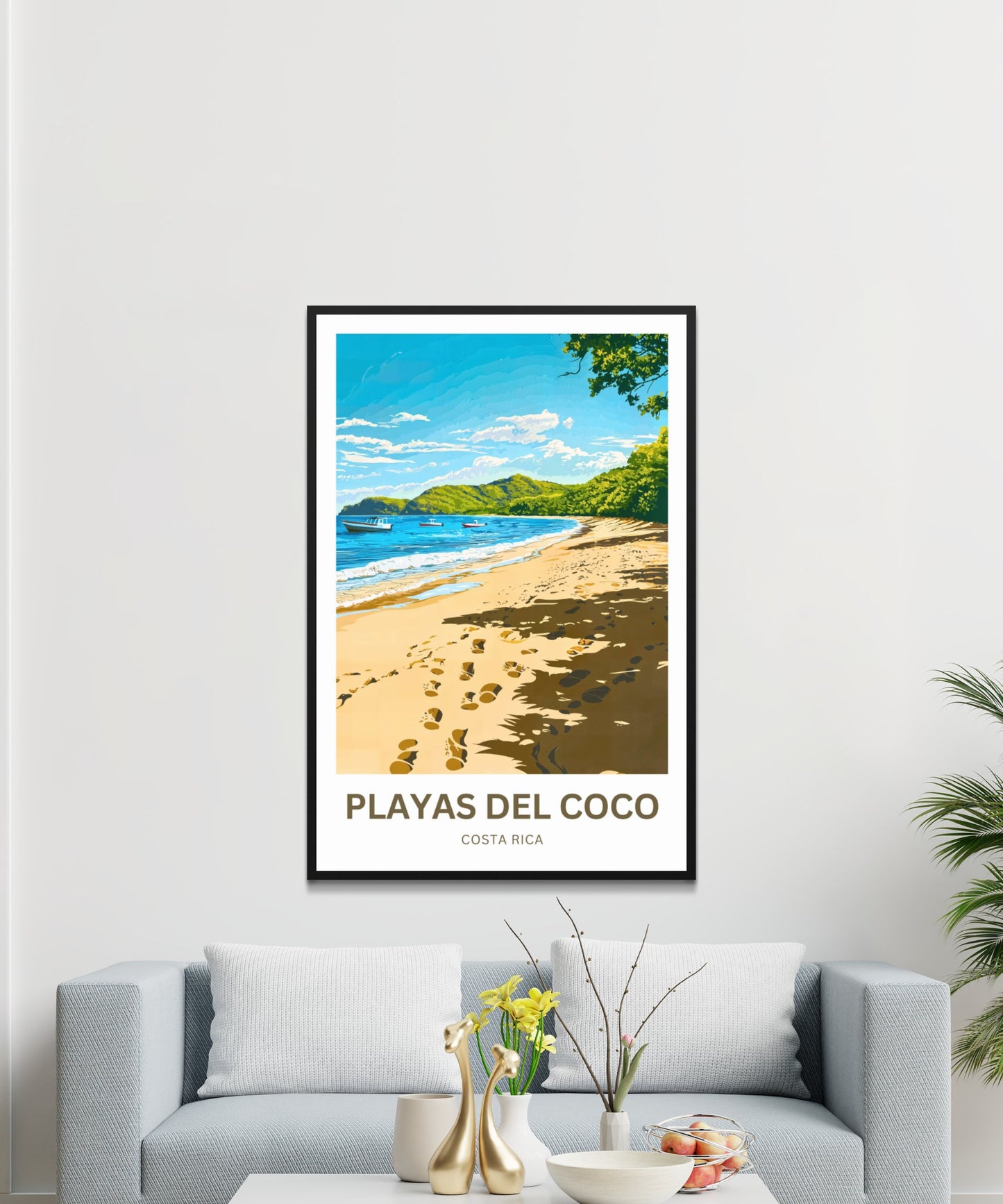 Playas del Coco Travel Poster  - Captivating Beach of Costa Rica