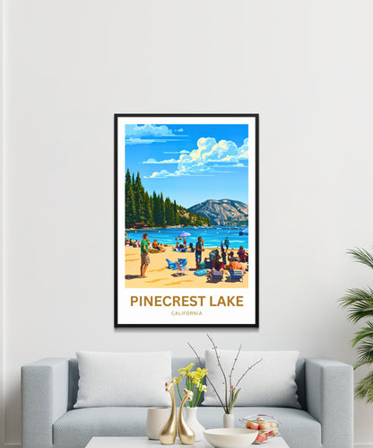Pinecrest Lake Travel Poster - Summer Gateway