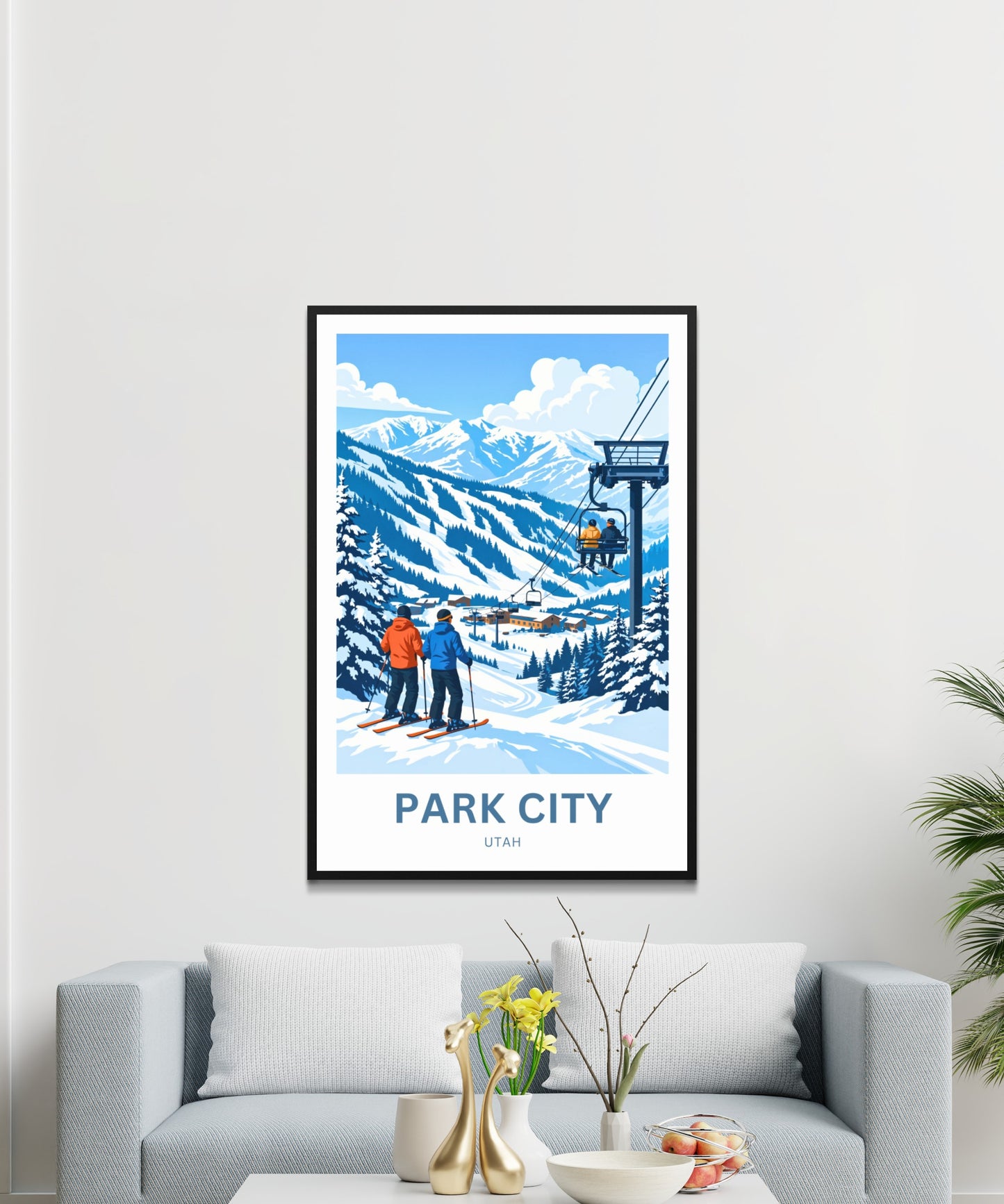 Park City Travel Poster - Alpine Ski Adventure