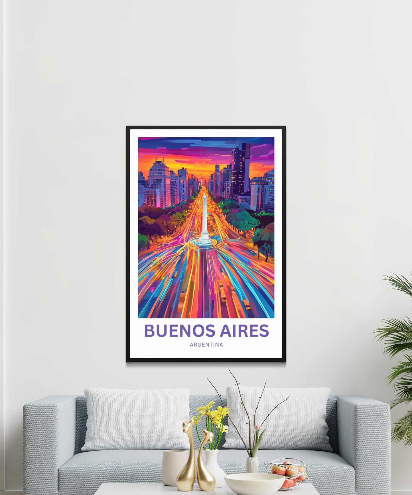Buenos Aires Travel Poster - Vibrant Streets of Story and Soul