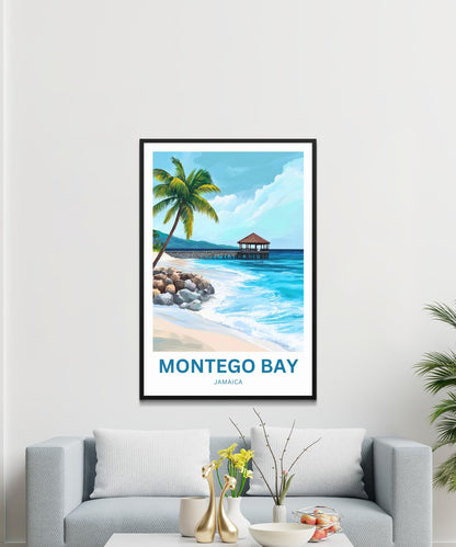 Montego Bay Travel Poster - Jamaica’s Breathtaking Island