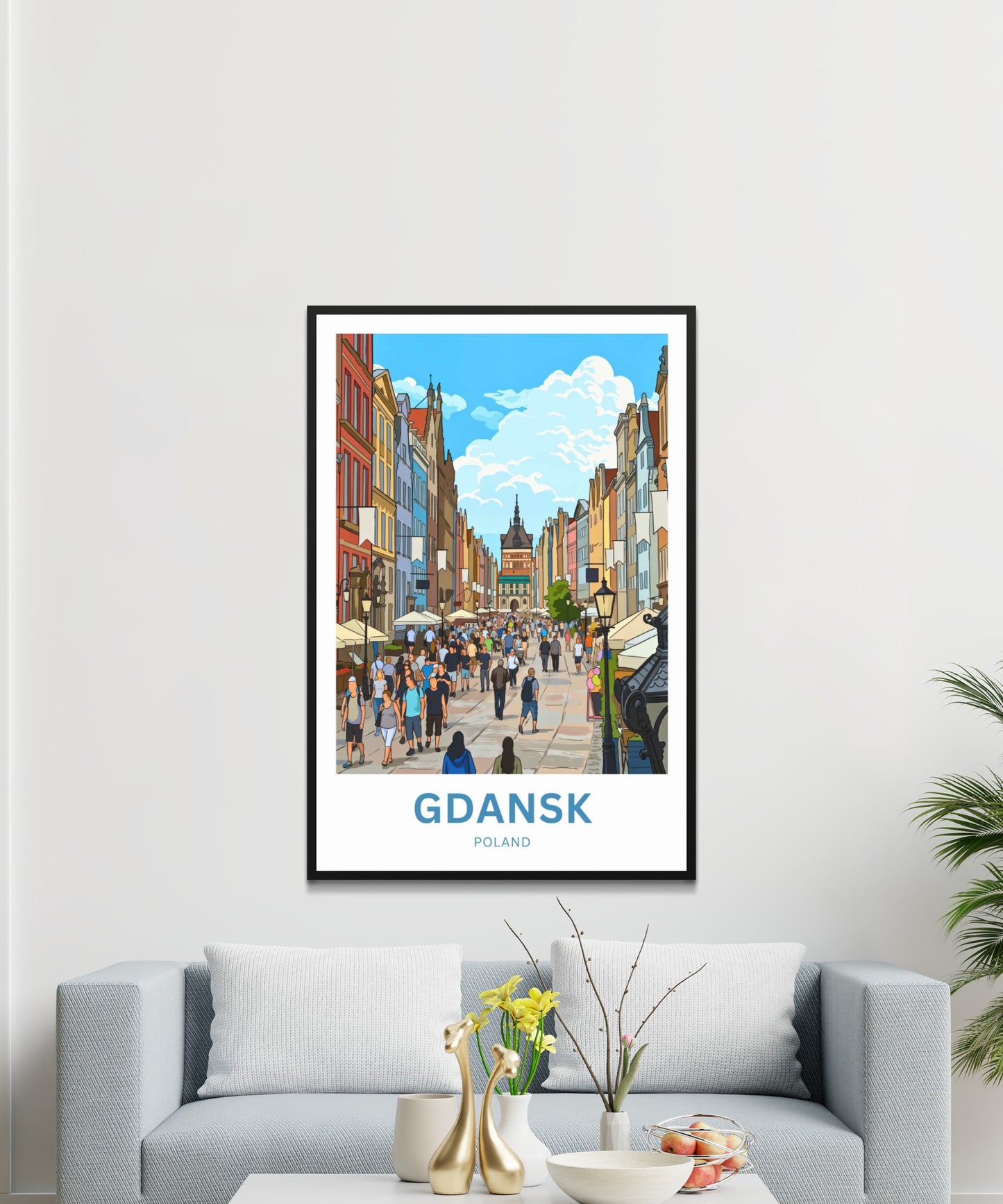 Gdańsk  Travel Poster - Market Street Parade