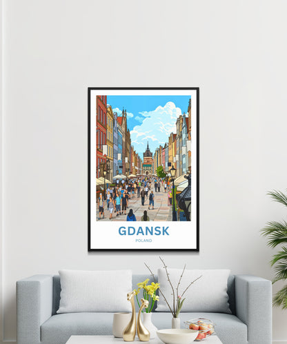 Gdańsk  Travel Poster - Market Street Parade