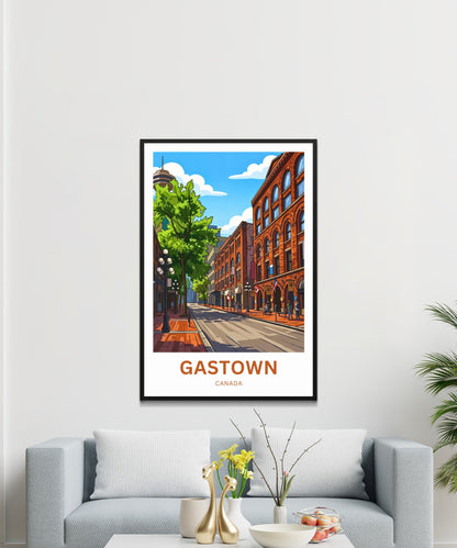 Gastown Travel Poster - Vancouver Streets