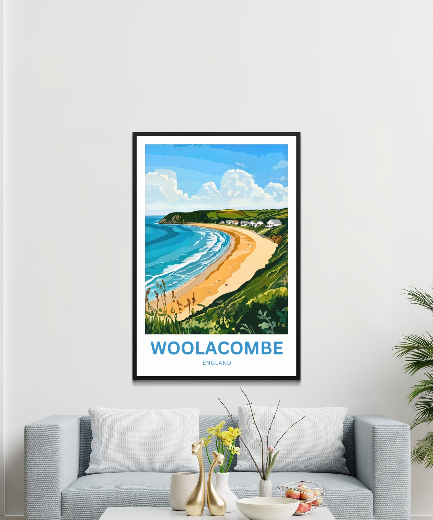 Woolacombe Travel Poster - Golden Sands by the Sea