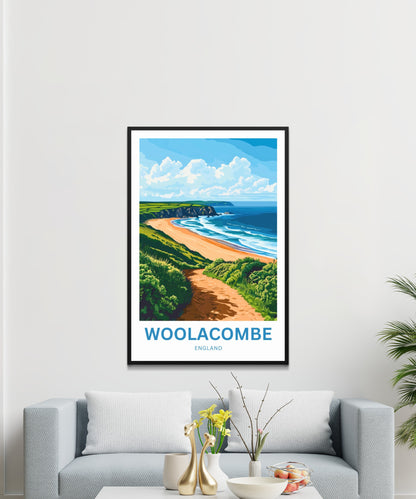 Woolacombe Travel Poster - Captivating Endless Horizons