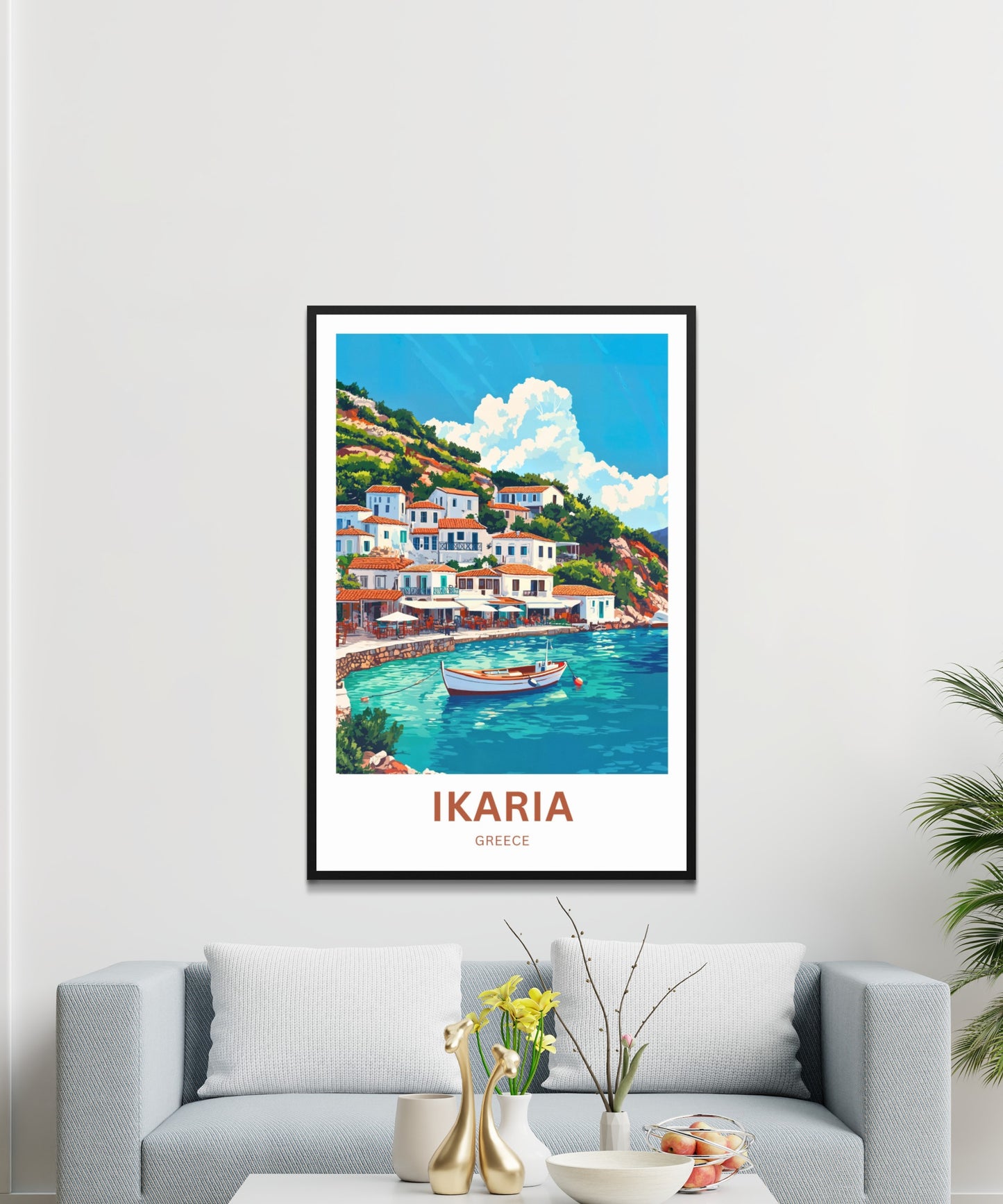 Ikaria Beach Travel Poster  - Harbor Haven