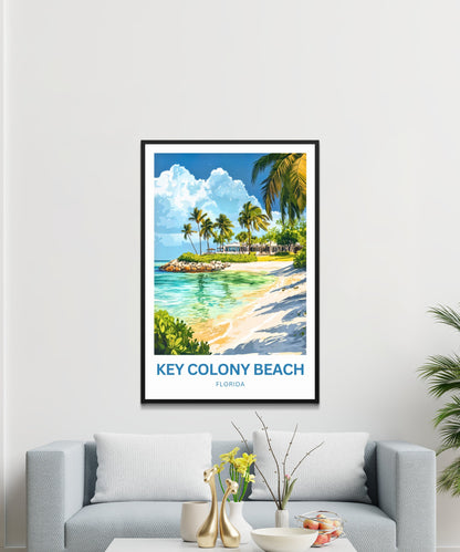 Key Colony Beach Travel Poster - Captivating Coastal Beach Florida