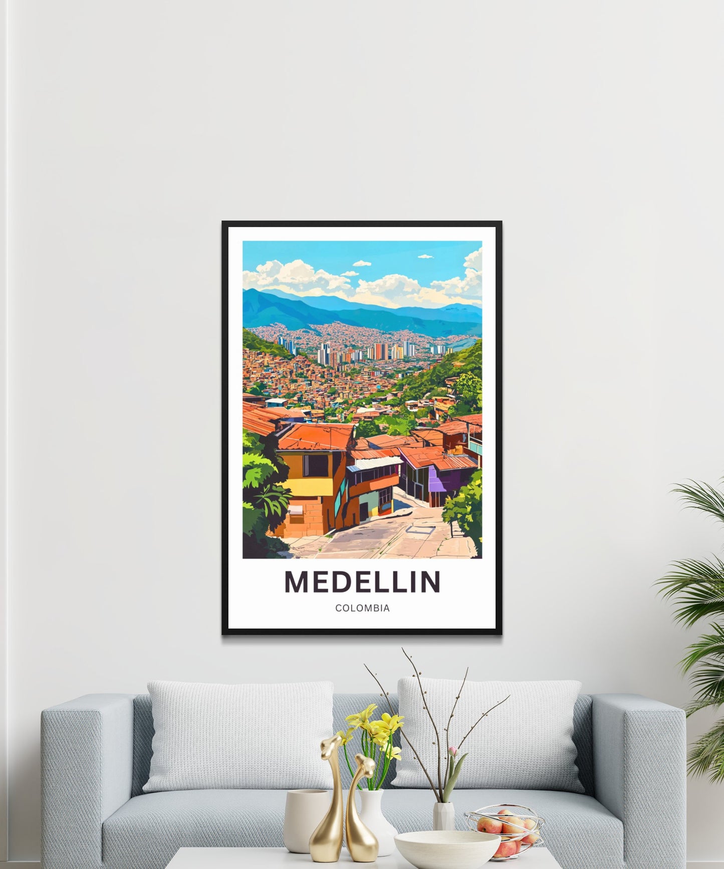 Medellín Travel Poster - A Jewel in the Colombian Mountains