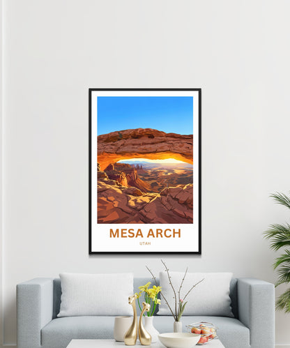 Mesa Arch Travel Poster -  Stunning Arch View Point