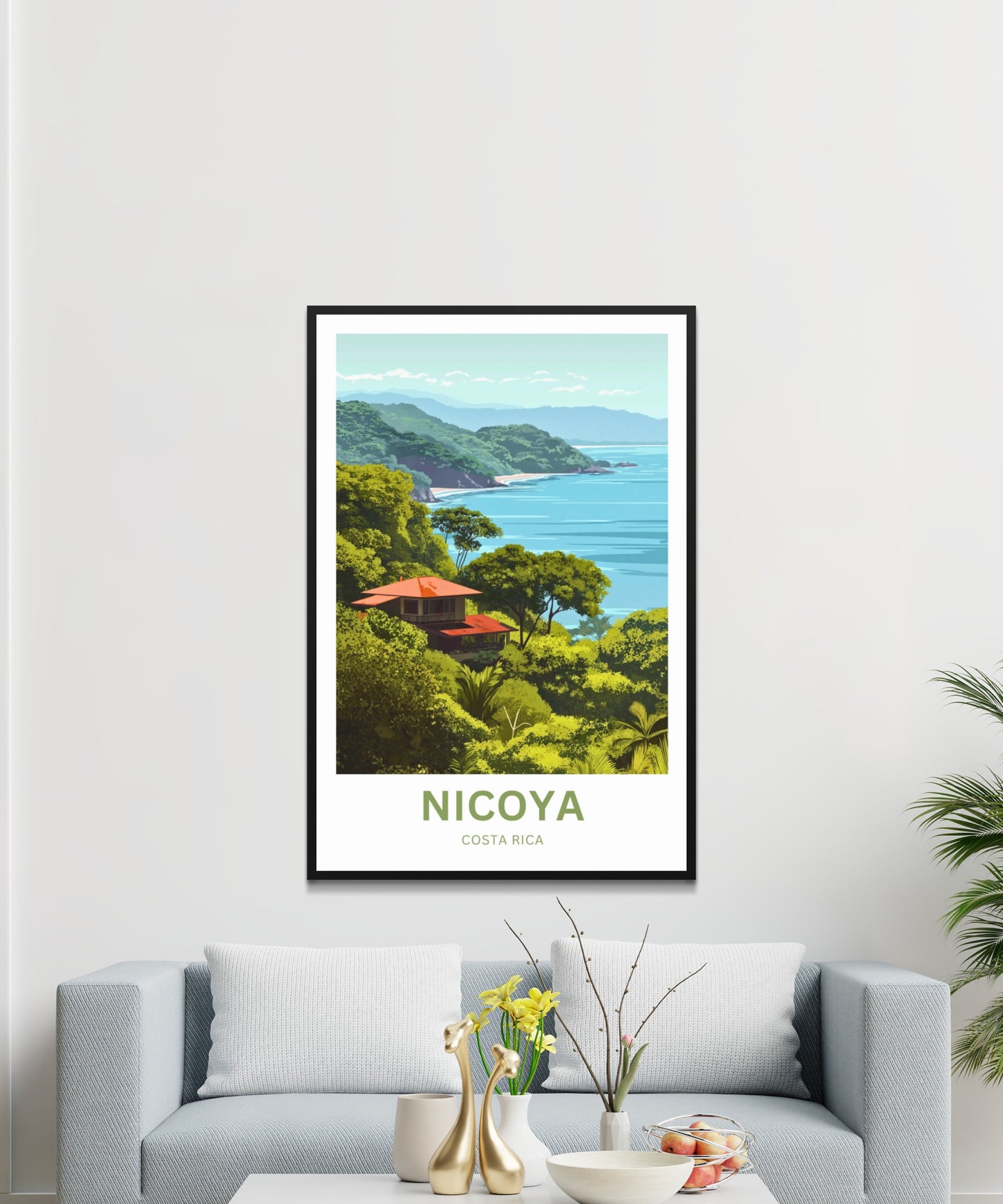 Nicoya, Costa Rica Travel Poster  -Echoes of the Rainforest