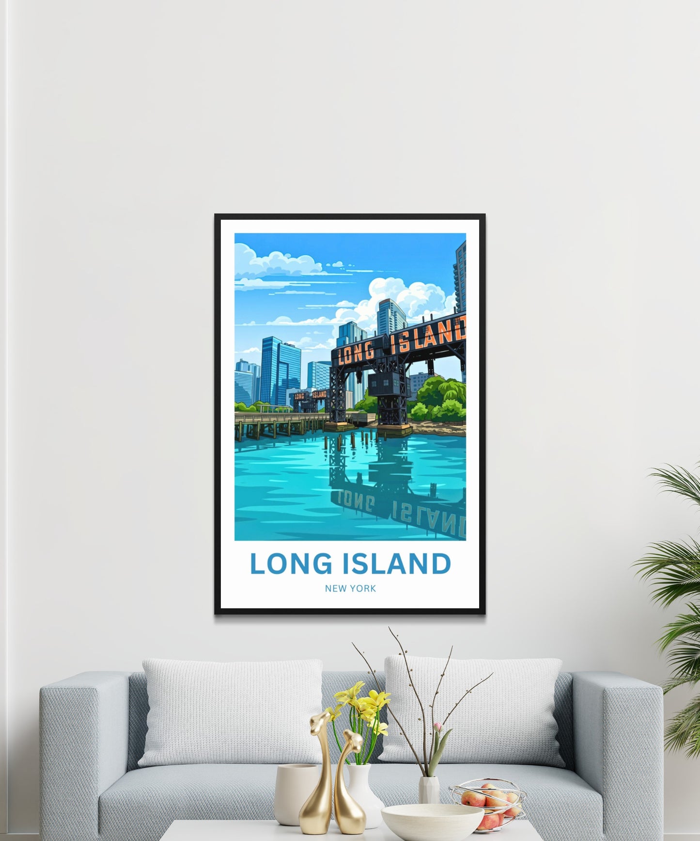 Long Island Travel Poster -  City Coastal New York
