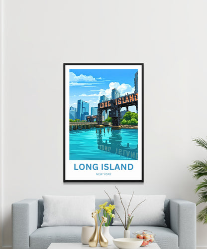 Long Island Travel Poster -  City Coastal New York
