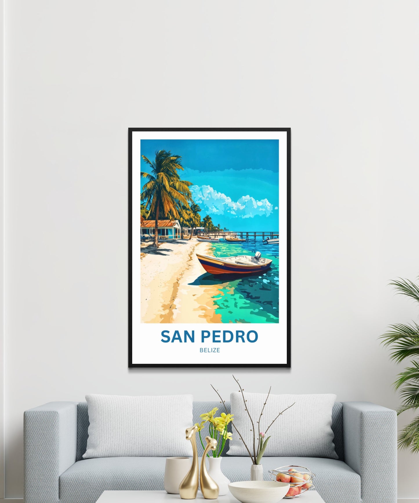 San Pedro, Belize Travel Poster