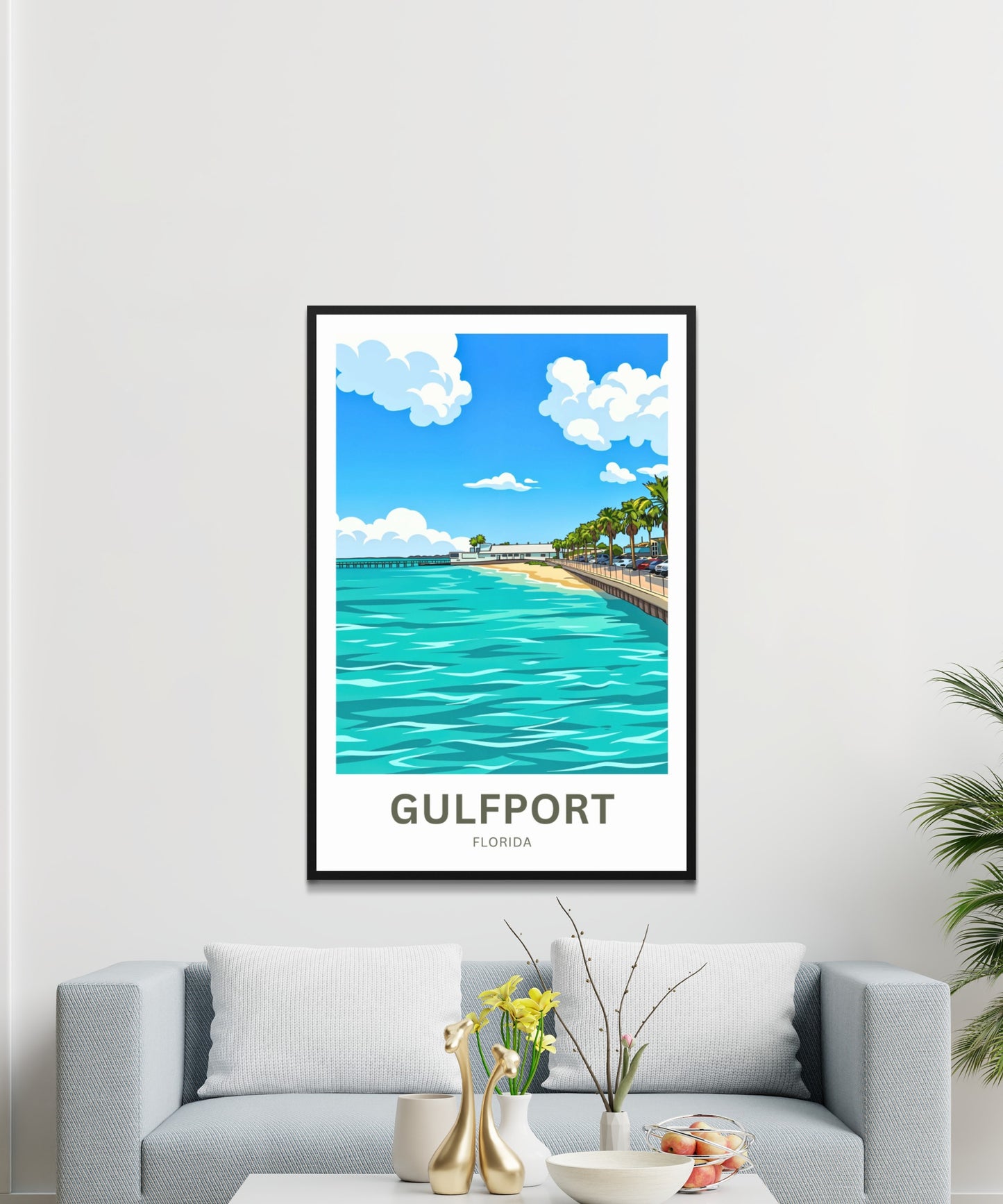 Gulfport, Florida Travel Poster - Coastal Living